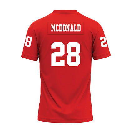 Texas Tech - NCAA Football : Braylan McDonald - Red Premium Football Jersey-1