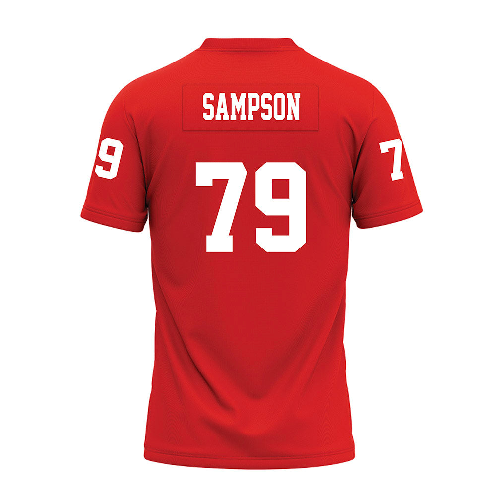 Texas Tech - NCAA Football : Howard Sampson - Red Premium Football Jersey-1