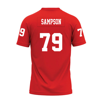 Texas Tech - NCAA Football : Howard Sampson - Red Premium Football Jersey-1