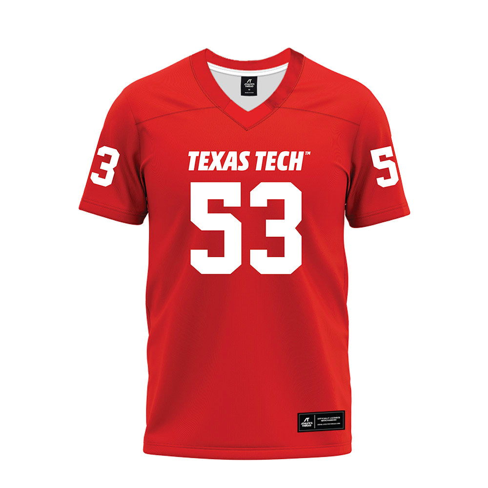 Texas Tech - NCAA Football : Holton Hendrix - Red Premium Football Jersey-0