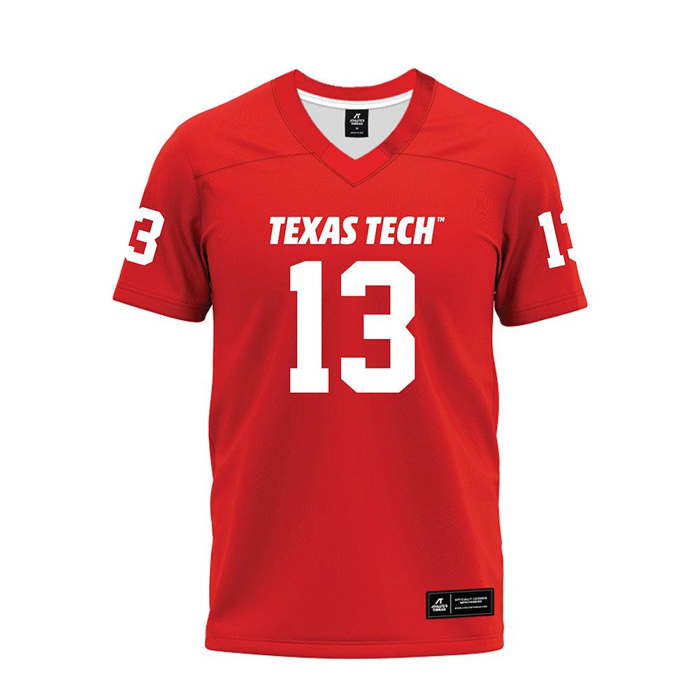 Texas Tech - NCAA Football : Ben Roberts - Red Premium Football Jersey-0