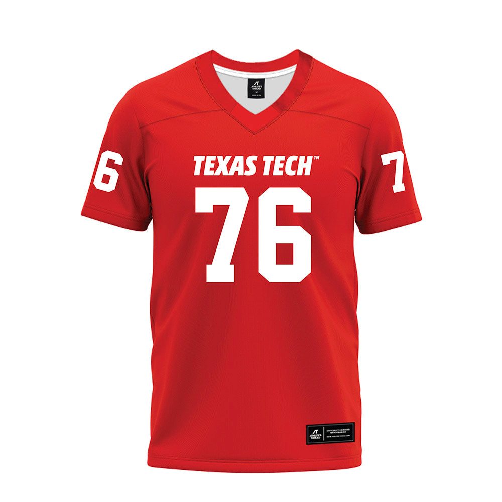 Texas Tech - NCAA Football : Jacob Crow - Red Premium Football Jersey-0