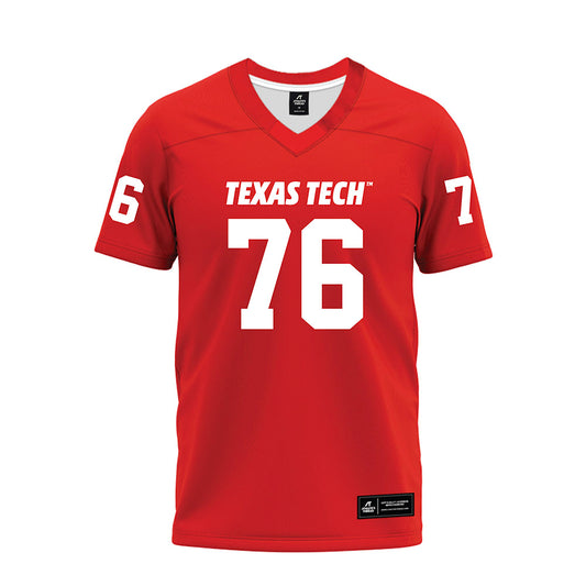 Texas Tech - NCAA Football : Jacob Crow - Red Premium Football Jersey-0