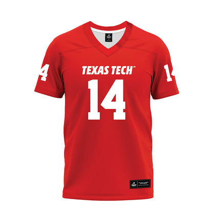 Texas Tech - NCAA Football : Bryson Jones - Red Premium Football Jersey-0