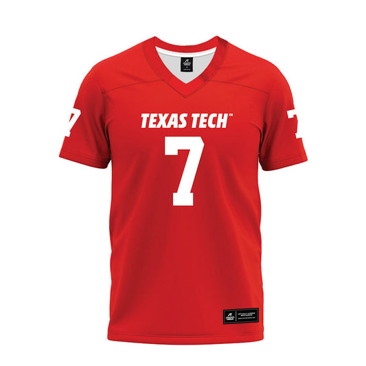 Texas Tech - NCAA Football : Terrance Carter Jr. - Red Premium Football Jersey-0