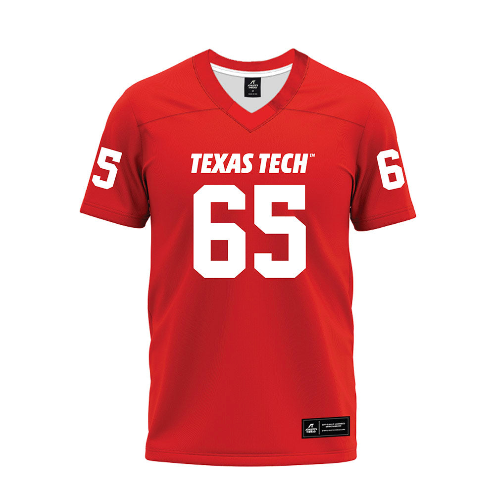 Texas Tech - NCAA Football : Danthis Upshaw - Red Premium Football Jersey-0