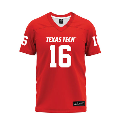 Texas Tech - NCAA Football : Holden Phillips - Red Premium Football Jersey-0