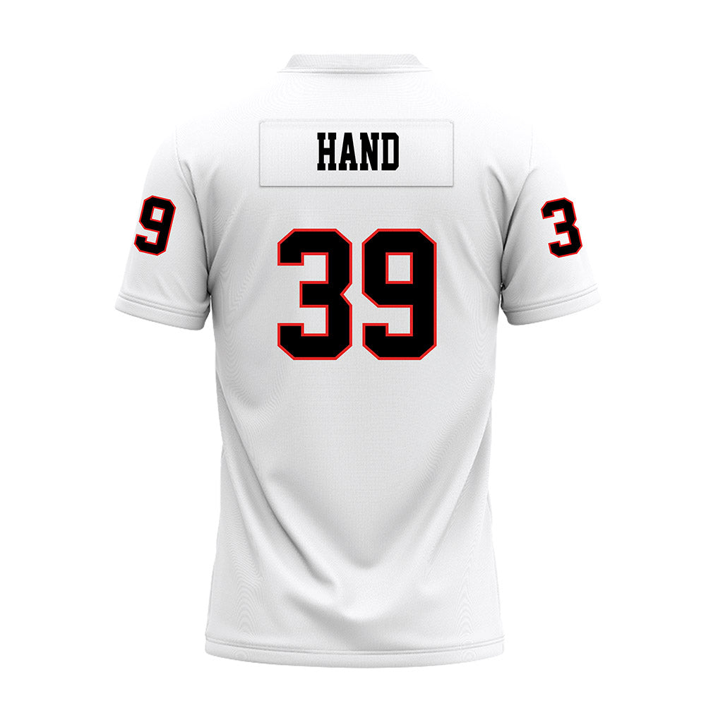 Texas Tech - NCAA Football : Jacob Hand - White Premium Football Jersey-1
