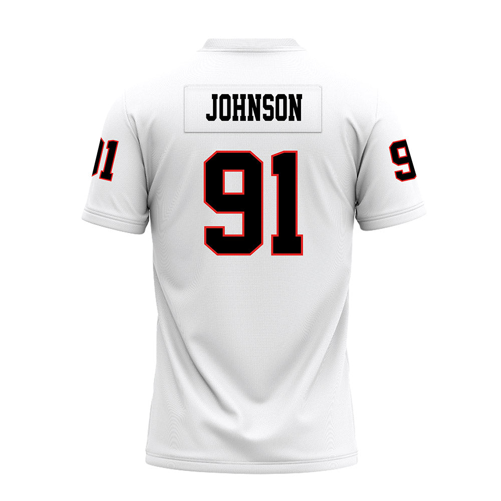 Texas Tech - NCAA Football : Krush Johnson - White Premium Football Jersey-1