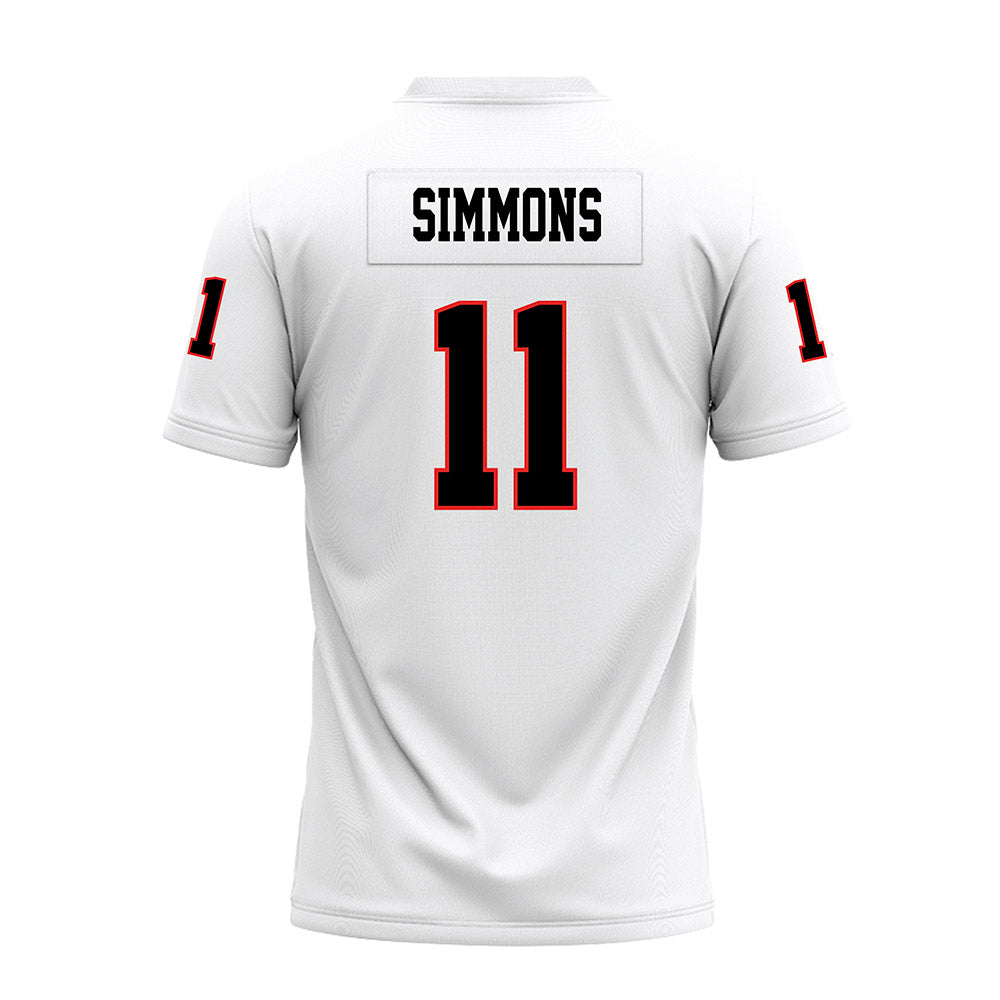 Texas Tech - NCAA Football : Malcolm Simmons - White Premium Football Jersey-1