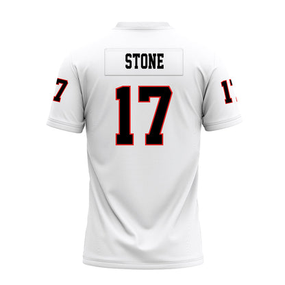 Texas Tech - NCAA Football : Leyton Stone - White Premium Football Jersey-1
