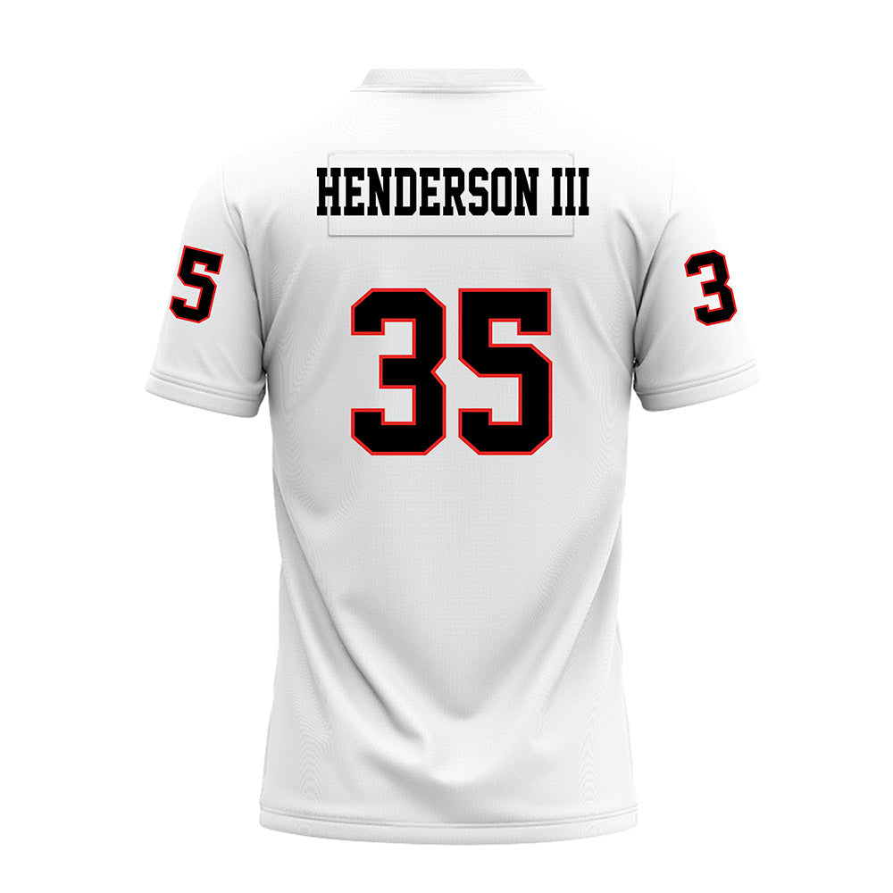 Texas Tech - NCAA Football : Michael Henderson III - White Premium Football Jersey-1