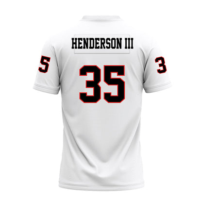 Texas Tech - NCAA Football : Michael Henderson III - White Premium Football Jersey-1