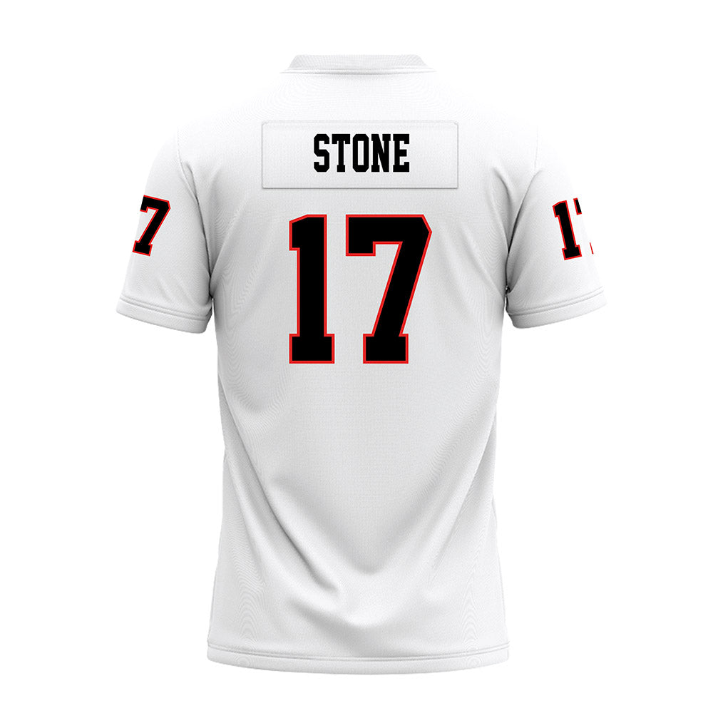 Texas Tech - NCAA Football : Leyton Stone - White Premium Football Jersey-1