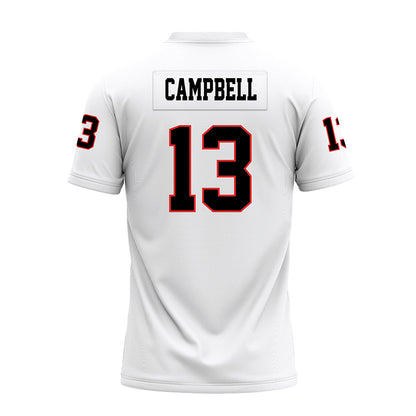 Texas Tech - NCAA Football : Chase Campbell - White Premium Football Jersey-1