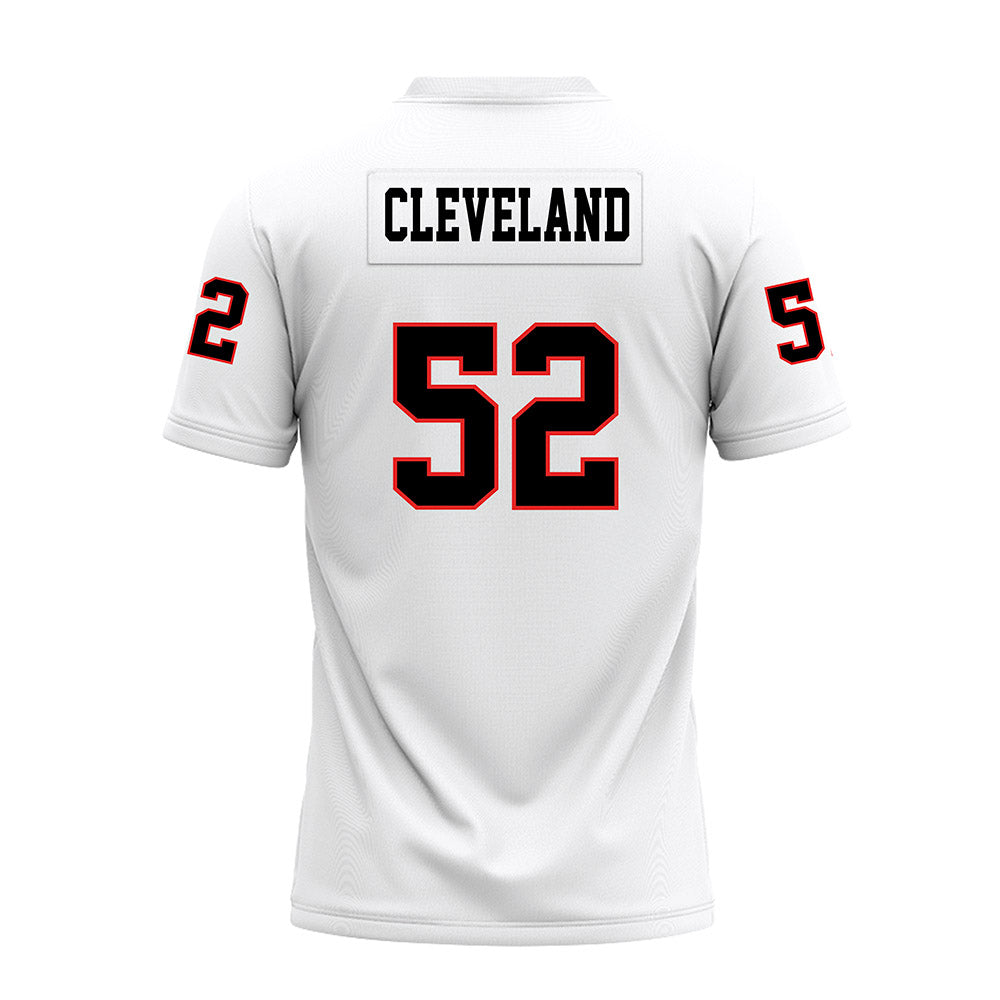 Texas Tech - NCAA Football : Cash Cleveland - White Premium Football Jersey-1