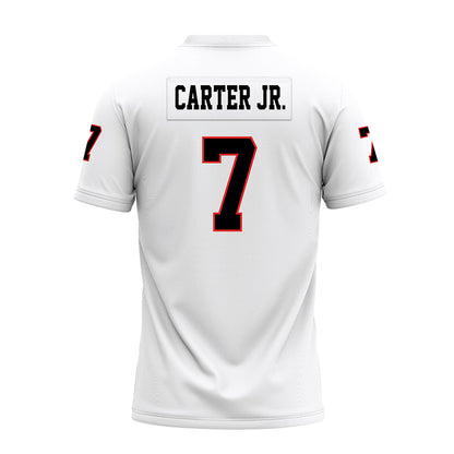 Texas Tech - NCAA Football : Terrance Carter Jr. - White Premium Football Jersey-1