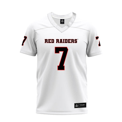 Texas Tech - NCAA Football : Terrance Carter Jr - White Premium Football Jersey-0