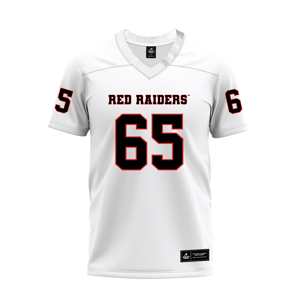 Texas Tech - NCAA Football : Danthis Upshaw - White Premium Football Jersey-0