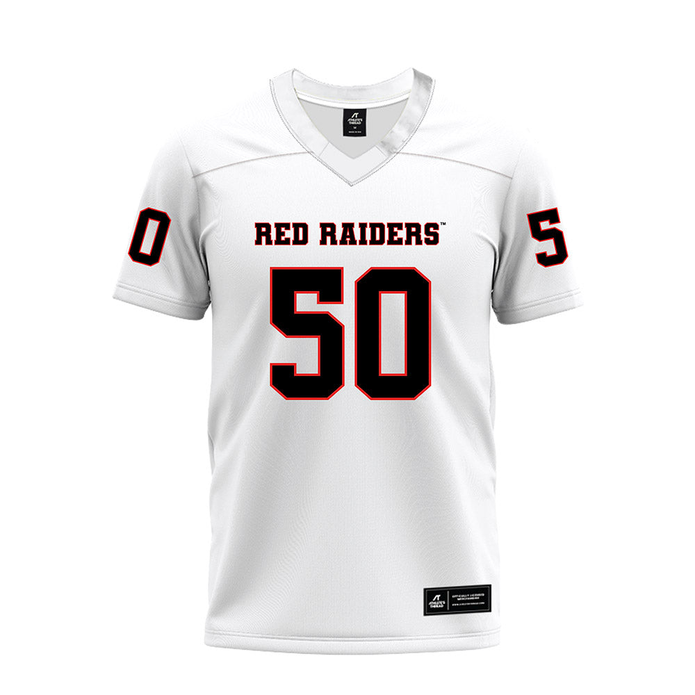 Texas Tech - NCAA Football : Patrick McMath - White Premium Football Jersey-0