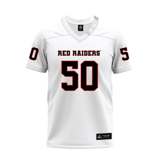 Texas Tech - NCAA Football : Patrick McMath - White Premium Football Jersey-0