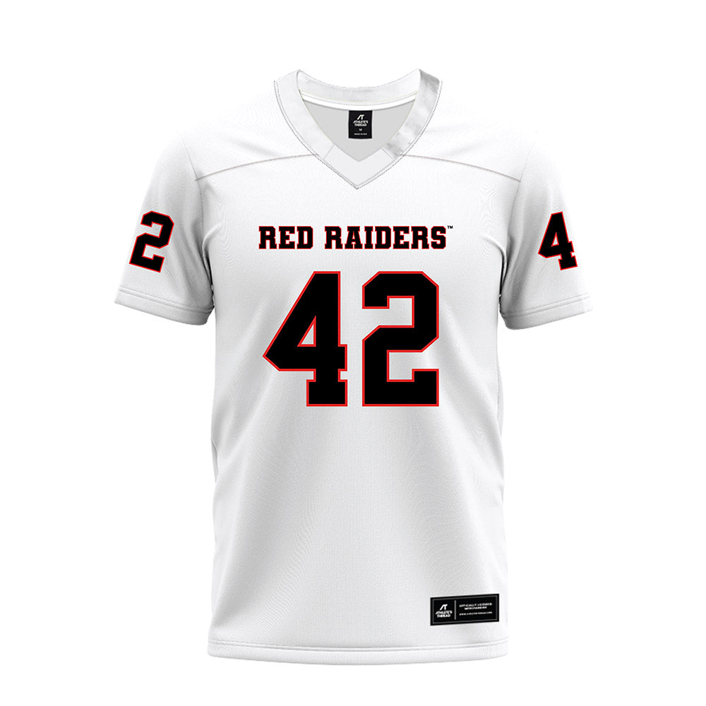 Texas Tech - NCAA Football : Marcus Ramon-Edwards - White Premium Football Jersey-0