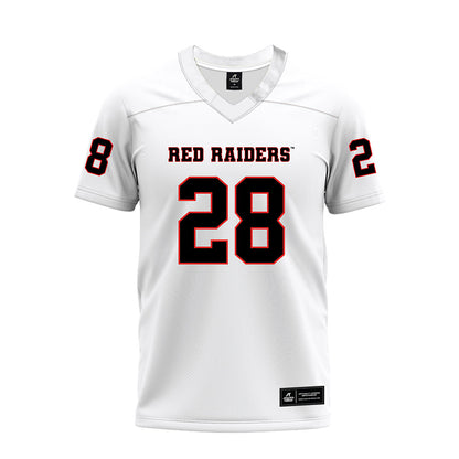 Texas Tech - NCAA Football : Bray Mcdonald - White Premium Football Jersey-0