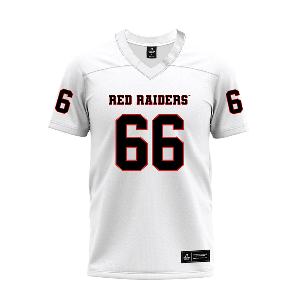Texas Tech - NCAA Football : Jackson Hildebrand - White Premium Football Jersey-0