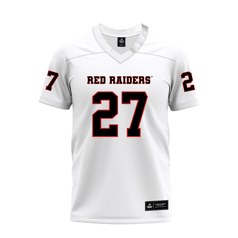 Texas Tech - NCAA Football : Amier Boyd - White Premium Football Jersey-0