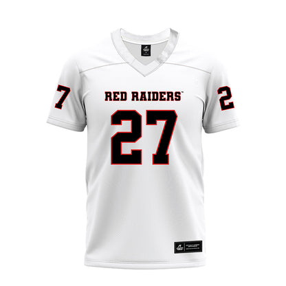 Texas Tech - NCAA Football : Amier Boyd - White Premium Football Jersey-0
