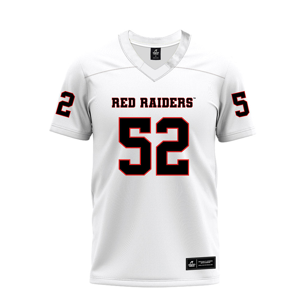 Texas Tech - NCAA Football : Cash Cleveland - White Premium Football Jersey-0