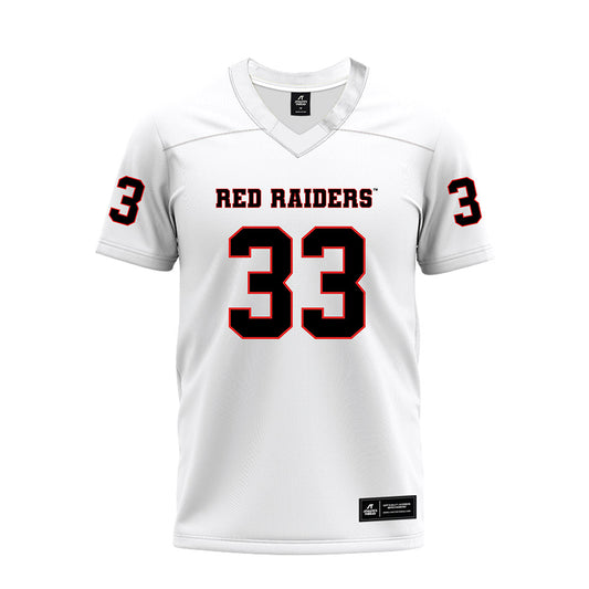 Texas Tech - NCAA Football : A.J. Holmes Jr. - White Premium Football Jersey-0