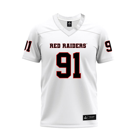 Texas Tech - NCAA Football : Krush Johnson - White Premium Football Jersey-0