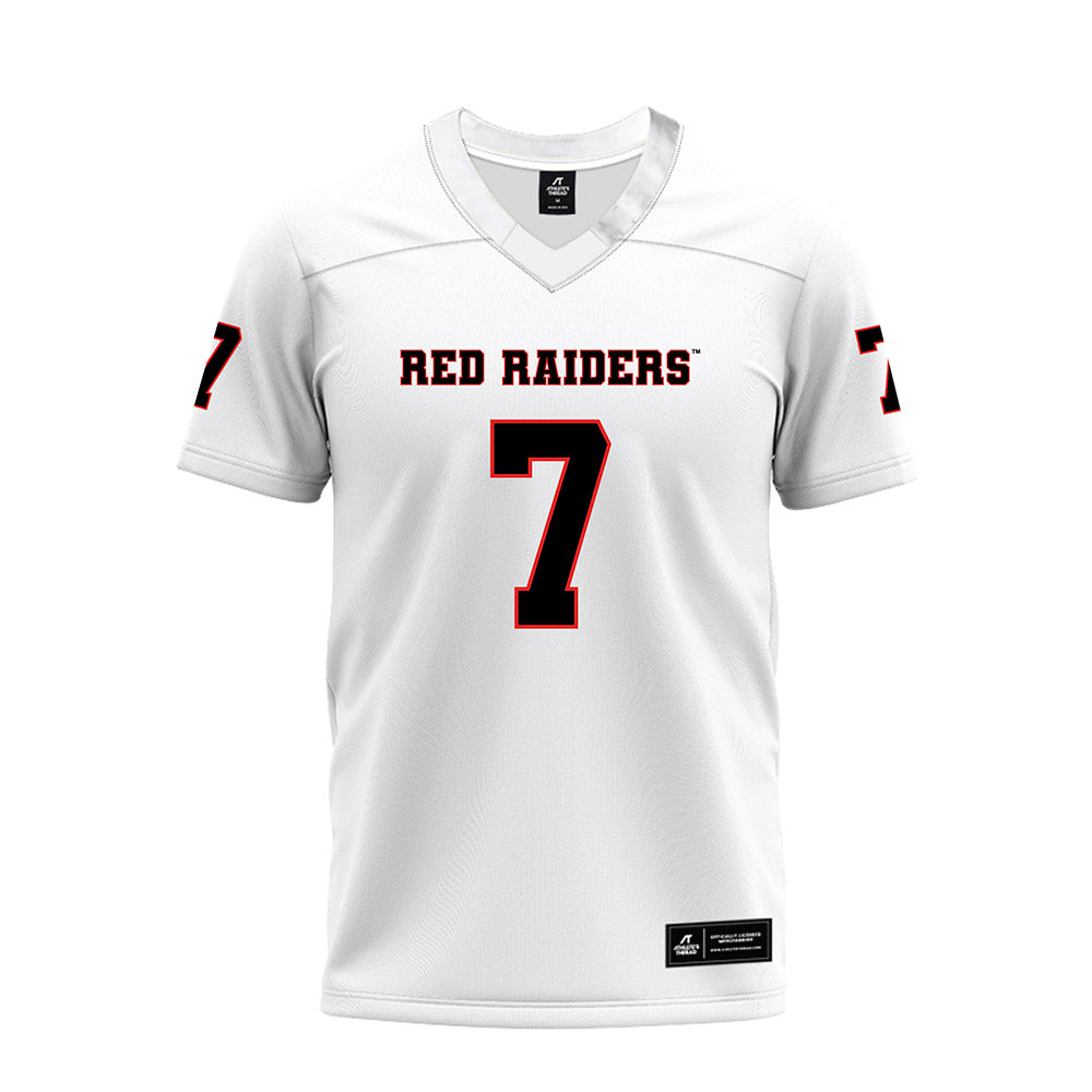 Texas Tech - NCAA Football : Terrance Carter Jr. - White Premium Football Jersey-0