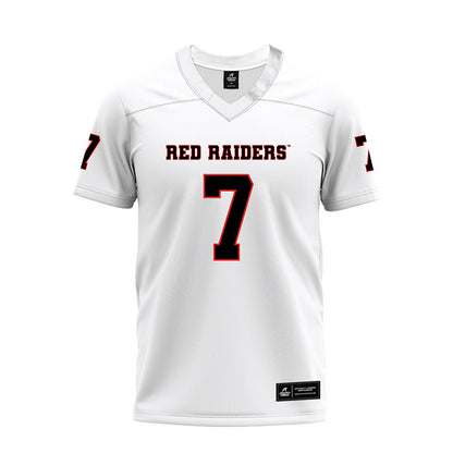 Texas Tech - NCAA Football : Terrance Carter Jr. - White Premium Football Jersey-0