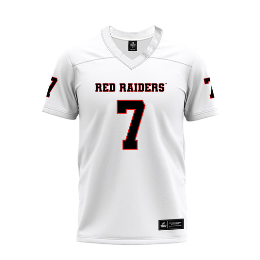 Texas Tech - NCAA Football : Terrance Carter Jr. - White Premium Football Jersey-0