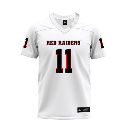 Texas Tech - NCAA Football : Malcolm Simmons - White Premium Football Jersey-0