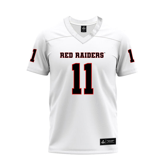 Texas Tech - NCAA Football : Malcolm Simmons - White Premium Football Jersey-0