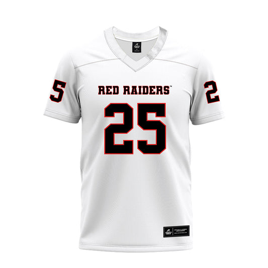 Texas Tech - NCAA Football : Donovan Webb - White Premium Football Jersey-0
