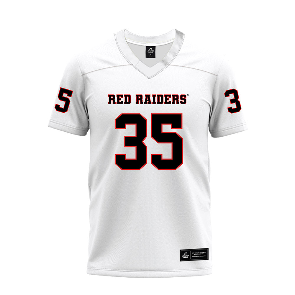Texas Tech - NCAA Football : Michael Henderson III - White Premium Football Jersey-0
