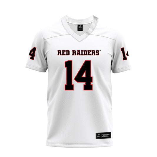 Texas Tech - NCAA Football : Bryson Jones - White Premium Football Jersey-0