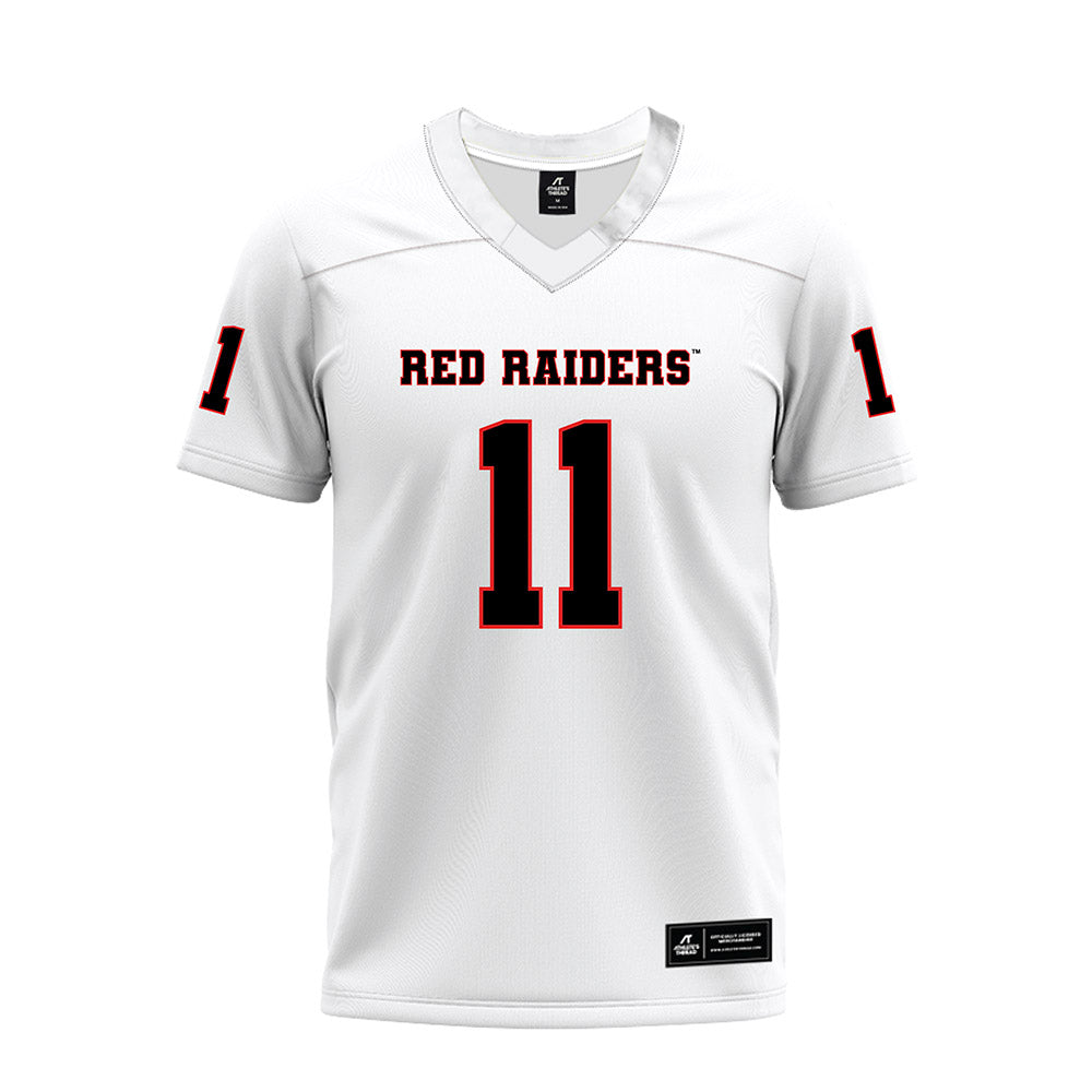 Texas Tech - NCAA Football : Malcolm Simmons - White Premium Football Jersey-0