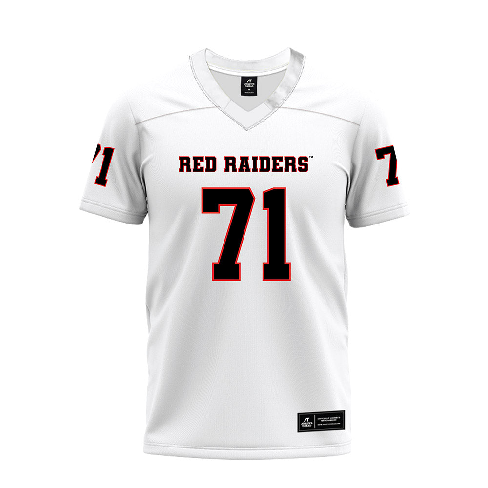 Texas Tech - NCAA Football : Bryce Gilmore - White Premium Football Jersey-0