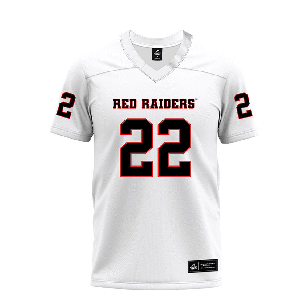 Texas Tech - NCAA Football : Marcus Ramon-Edwards - White Premium Football Jersey-0