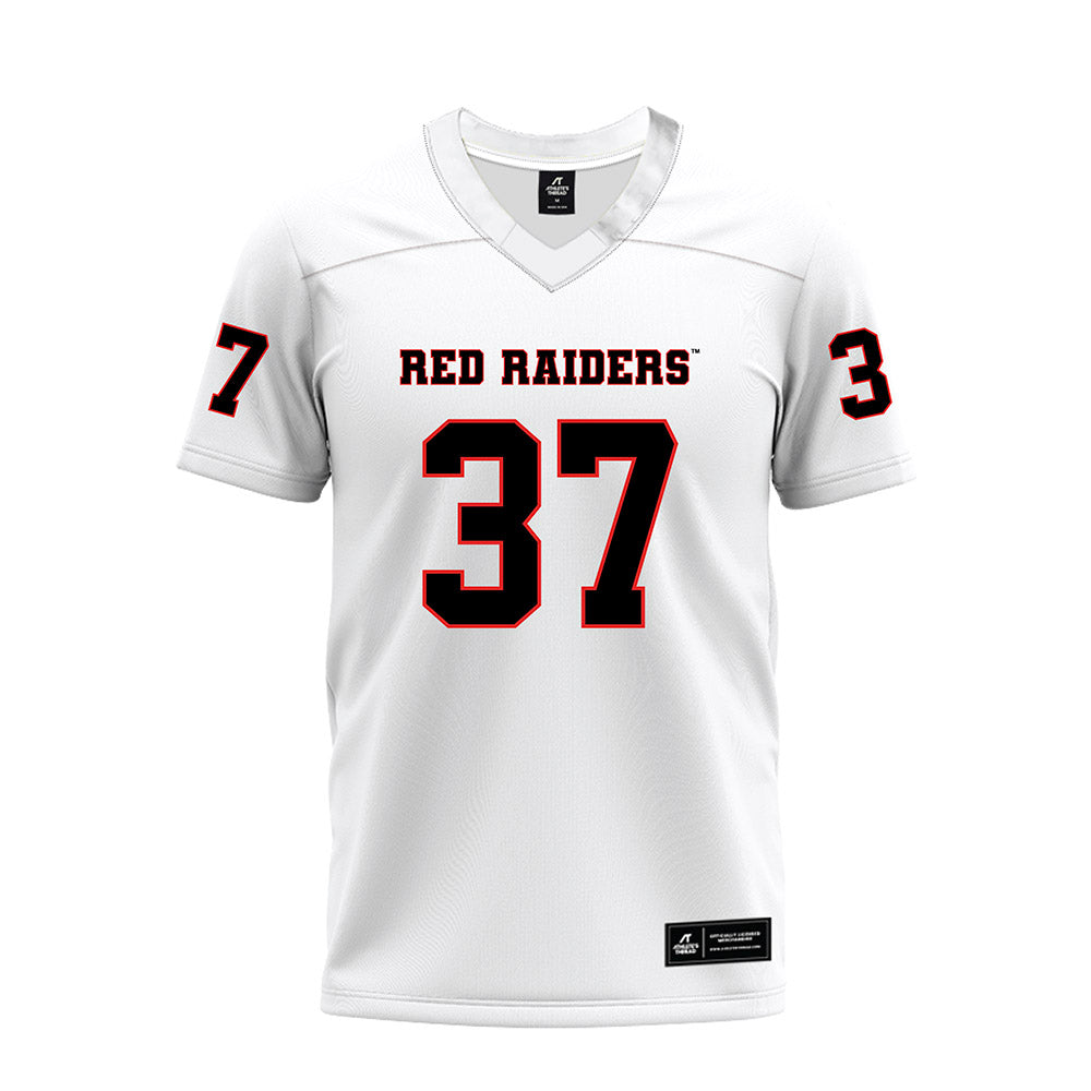 Texas Tech - NCAA Football : Ian Hershey - White Premium Football Jersey-0