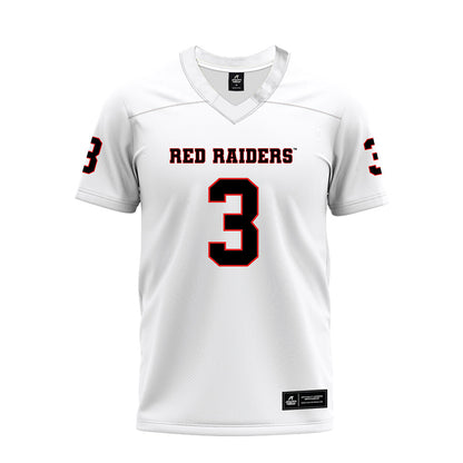 Texas Tech - NCAA Football : Coy Eakin - White Premium Football Jersey-0