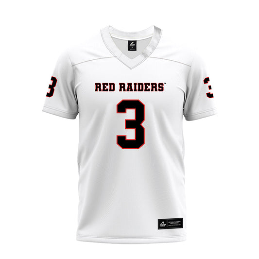 Texas Tech - NCAA Football : Coy Eakin - White Premium Football Jersey-0