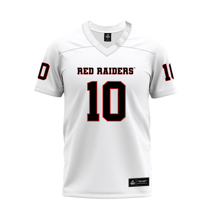 Texas Tech - NCAA Football : Lloyd Jones III - White Premium Football Jersey-0