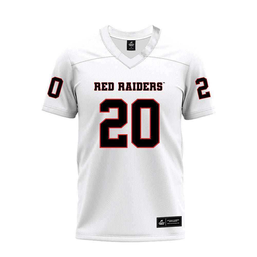 Texas Tech - NCAA Football : J'koby Williams - White Premium Football Jersey-0