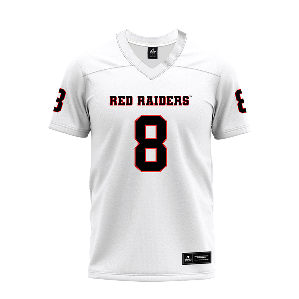 Texas Tech - NCAA Football : Cameron Dickey - White Premium Football Jersey-0